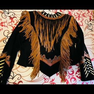 Soft black suede fringed by Manhattan furs in New York